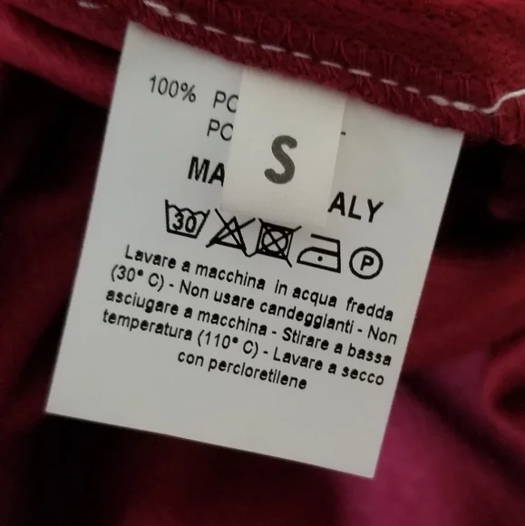 Golden Goose Turtleneck Blouse Size S Small Wine Red - Picture 6 of 7